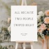 ploča za vjenčanje all because two people swiped right