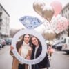 cure se fotkaju s okvirom za djevojacku