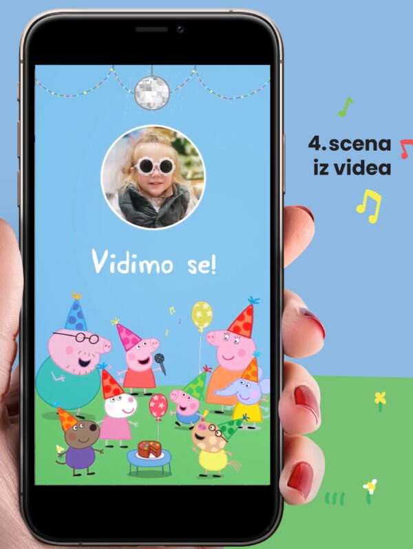cetvrta-scena Peppa Pig video pozivnica za rođendan