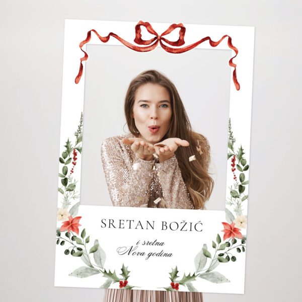 bozicni okvir s bozikovinom za fotkanje bozicni okvir s bozikovinom za fotkanje