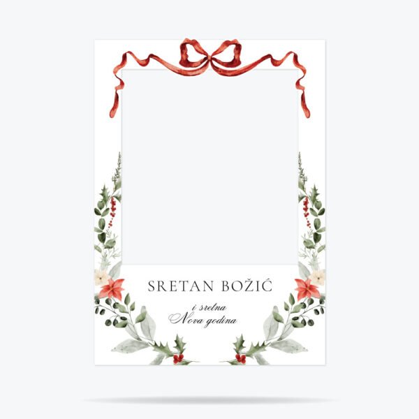bozicni okvir s bozikovinom za fotkanje bozicni okvir s bozikovinom za fotkanje